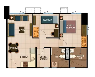 a floor plan of a house at Leos room in Manila