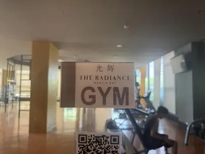 a sign that reads the radiance walking gym gym at Levi & Moon's Chill with beautiful view in Manila