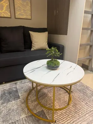 a coffee table with a plant on it in a living room at JUANderful Home at Park McKinley West in Manila
