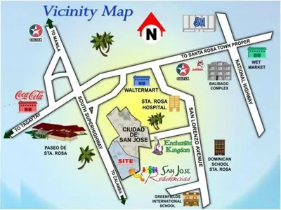 a map of a vicinity map of a resort at Dainty Den Renovation in Macabling