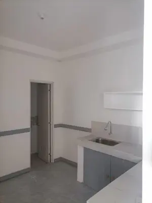 a white kitchen with a sink and a counter at Alexander Dones Apartment in Sangley Point Naval Station