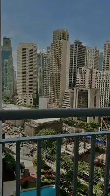 a view of a city skyline with tall buildings at SM Jazz Residences, Makati City in Manila