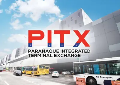 a sign for a pittxarmaarma integrated terminal exchange at Sy bay Suites Okada NAIA T3 T1 Airport MOA COD DFA MSV1506H in Manila