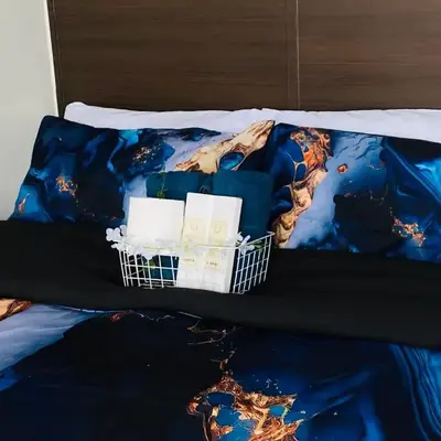 Tropical Chic Escape With City lights View- Modern Scandi