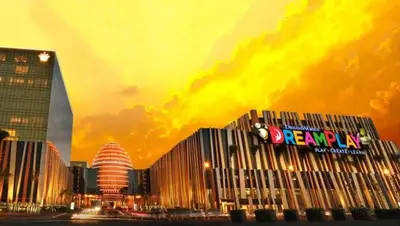 a rendering of a city skyline with a building at Sybay Suites twin double bed beside Okada near T3 MOA NAIA Ayala MSV1517H in Manila