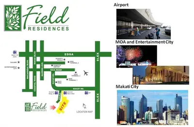 a map of a city with cities and buildings at 1 Bedroom Condo Unit Near SM City Sucat and NAIA Terminal in Manila
