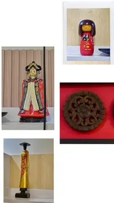 a collage of photos with a figurine and a cake at Luxe Studio at Fame Residences Malls, CBDs and More in Manila