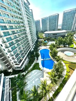 an aerial view of a resort with tall buildings at Staycation in Casitas in Manila