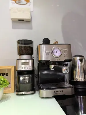 a coffee maker sitting on top of a counter at Apartment 1BR Condo Manila- Suntrust Adriatico Gardens Malate in Manila