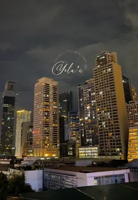 a view of a city skyline at night at 1BR Unit for 2 pax Makati City in Manila