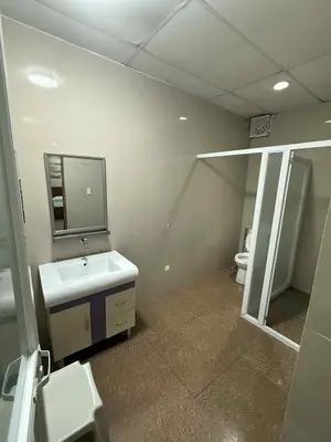 a bathroom with a sink and a mirror and a toilet at La Belladoza near Airport in Manila