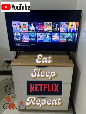 a tv sitting on top of a dresser at Nuvali Sta Rosa Laguna in Pulong Cacawate