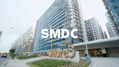 a sign in front of a large building at SM MOA Near NAIA Airports 1 Bedroom with balcony SG Suite 2 at Shore 3 in Manila