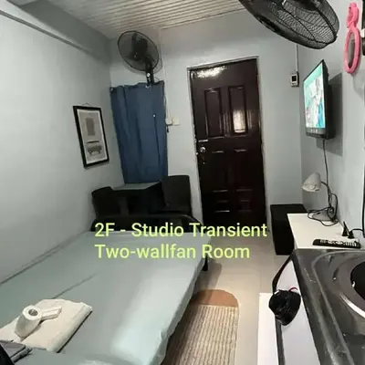 Studio in the 2nd floor Transient Room with two wallfan