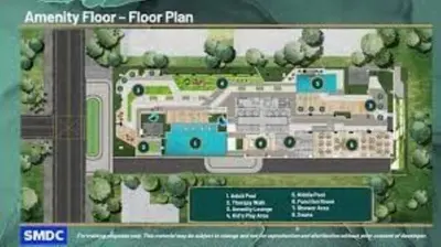 a site plan of an imaginary floor floor plan at Skyline Serenity at 52F & Cozy City Escape Views in Manila