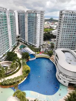 an aerial view of a resort with tall buildings at OasisStaycation in Manila