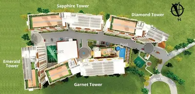 a floor plan of a resort at Studio Near NAIA Airport in Manila