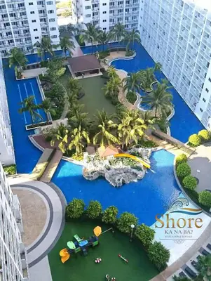 an aerial view of a resort with a water park at Shore ka na ba in Manila