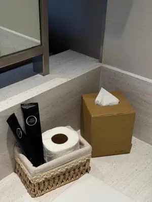 a box of toilet paper and a roll of toilet paper at Hotel Residence at Novotel in Manila