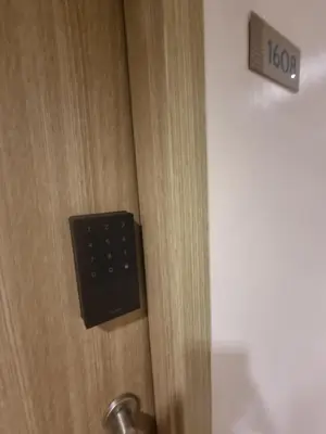 a close up of a door with a door knob at Cozy Bedroom at SM MOA Sunset View by Manila Bay in Manila