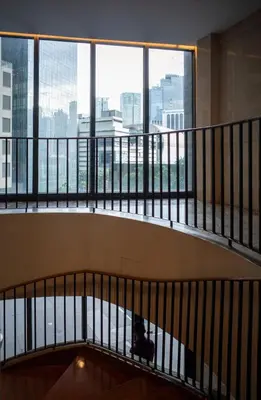 a view from the top floor of a building at Wabi-Sabi Stay at Knightsbridge Residences in Manila