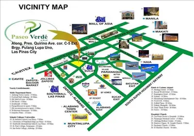 a map of the virginity map at Paseo Verde in Manila