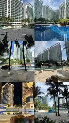 a collage of photos of a hotel and a resort at Azure Urban Resort Residences in Manila