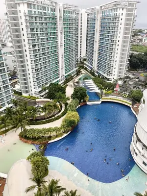 an aerial view of a resort with tall buildings at Azure Urban Resort Residences in Manila