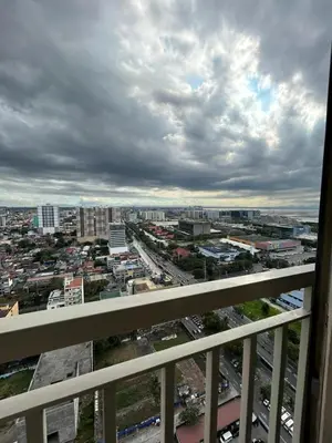 a view of a city from a balcony at MK's place in Manila