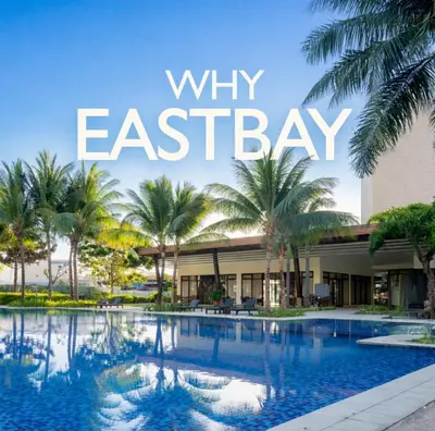 a picture of a resort swimming pool with the words why easieray at Condotels in Sucat Road in Manila