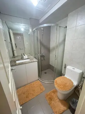 a bathroom with a shower and a toilet and a sink at D'Hauz 2- Pet Friendly unit in Manila