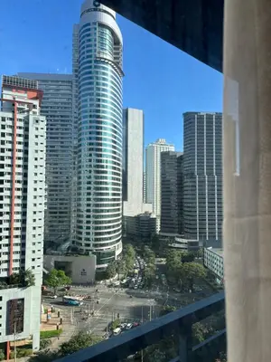 a view of a city skyline with tall buildings at Prime Makati CBD Condo with Fast WiFi in Manila