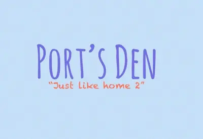 a sign with the words pots den just like home at Ports Den in Manila