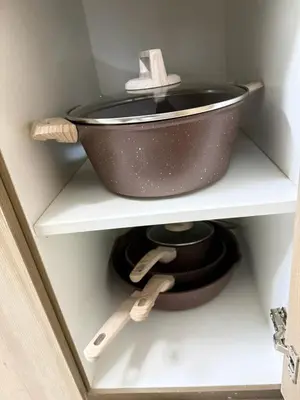 a pot sitting on a shelf in a refrigerator at NEW One Bedroom Condo Unit in Manila