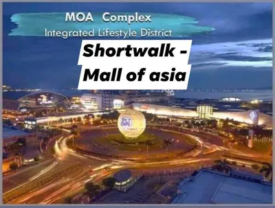 a poster for a mall of asia at night at Shore residence A42 shortwalk mall of asia in Manila