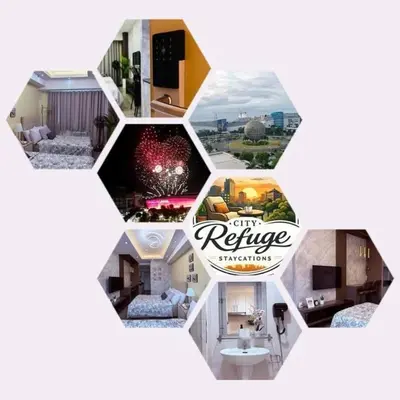 a collage of photos of a house at Staycation in Pasay in Manila