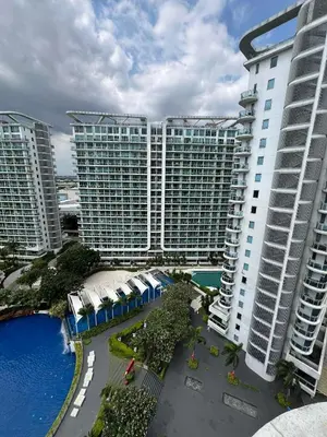 an aerial view of a city with tall buildings at The Bawhaus in Manila