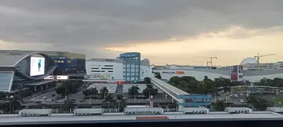 a view of a city with a lot of buildings at Anna's Place at Sea Residences in Manila