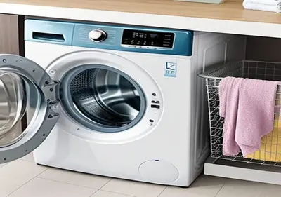 a washing machine and a dryer in a kitchen at All At Jazz - Makati Serviced Apartments in Manila