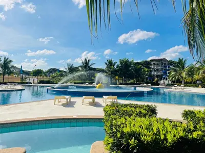a view of the pool at the resort at Aquamira Hotel & Resort in Tanza