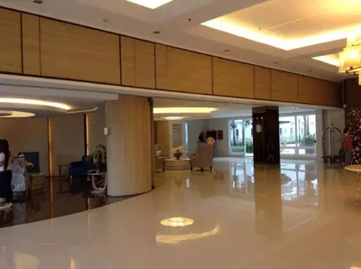 a large lobby with a large lobby with a lobby at Light Residences 1BR Apartment Balcony in Manila