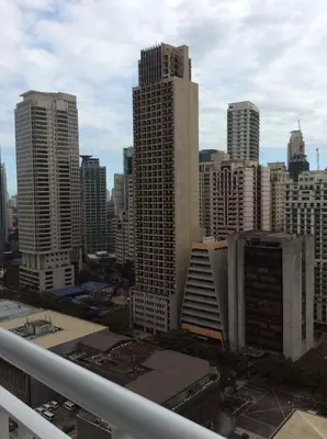 a view of a city skyline with tall buildings at Jazz Hunter Residence in Manila