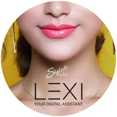 a picture of a woman with pink lipstick on her face at Skyloft Hotel in Manila