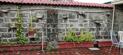a brick wall with a bunch of plants at The Terrace Room in Manila
