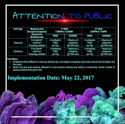 a poster for a presentation with colorful smoke at Azure C7 Balcony, Wifi, Near Mall Airport in Manila