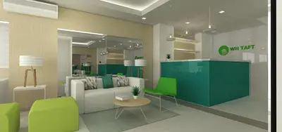 a living room with a couch and a table at Titan 22P Condo at WH Taft Residences Manila in Manila
