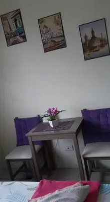 a table and two chairs in a room at Urban Deca Tower Graceysplace Unit unit 3113 Mandaluyong in Manila