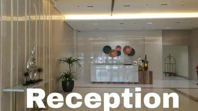 a store window with a registration sign in front of it at Condotel Walking distance to Airport ( Terminal 3) in Manila