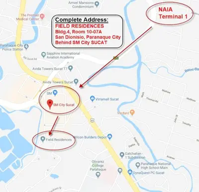 a map of the proposed upgrade to the nia facilities at Affordable condotel near Manila Airport in Manila