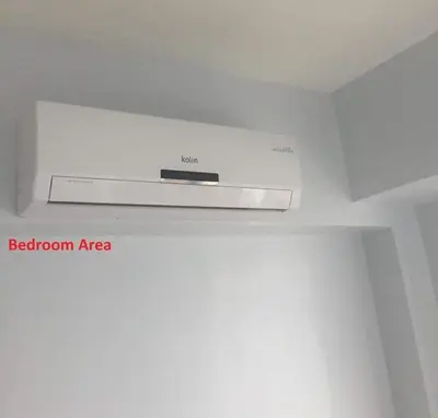a white object is hanging from a ceiling at F-10C Parkside Villas in Manila